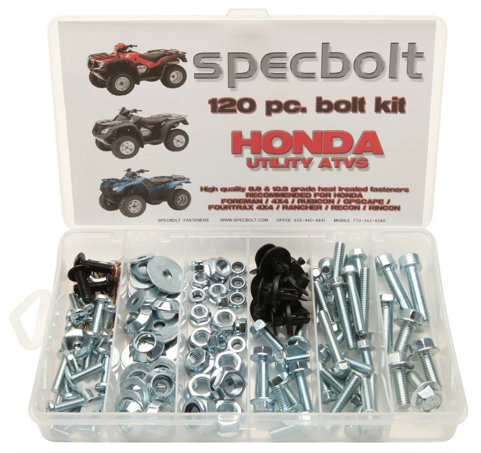 Honda 120pc Bolt kit ATV Foreman Rancher Rubicon 4X4 Rincon Scape Recon Fourtrax - Image 1 of 1
