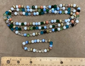 New Lot of 4 pcs Jewelry Beads Bracelet, Necklace, Multicolor , 3.5"D, 8" Long - Picture 1 of 1