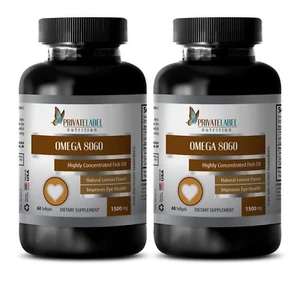 Pharmaceutical Grade Omega-3 6 9 Fish Oil 1500mg NON-GMO 2 Bottles 120 Softgels - Picture 1 of 6