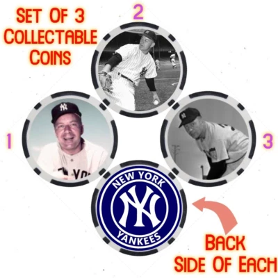 EDDIE LOPAT - LEGENDARY YANKEES BASEBALL PLAYER - COLLECTABLE COIN SET - Image 1 of 2