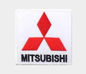 MITSUBISHI EMBROIDERED PATCH IRON/SEW ON 2-7/8" x 2-3/4" MOTORSPORT, RALLY DAKAR - Bild 1 von 2