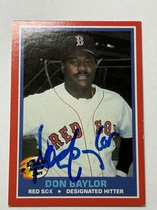 1987 Fleer Baseballs Hottest Stars Don Baylor Autogramm Boston Red Sox #4 Echtheitszertifikat Karte - Bild 1 von 2