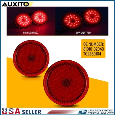 Lámpara reflectora parachoques trasero LED lente roja para Toyota Corolla 2007-2010 Foto 1 de 4