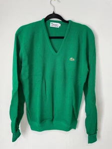 VTG Lacoste Izod Green Sweater Large Men’s New Orlon Acrylic - Picture 1 of 8