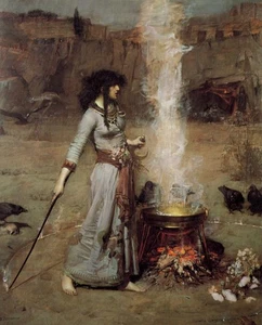 Magic Circle (The Witch) by John William Waterhouse ART Home Decor - Picture 1 of 6