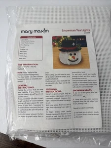 Mary Maxim Snowman Tea Lights Kit #23317 NEW - Picture 1 of 8