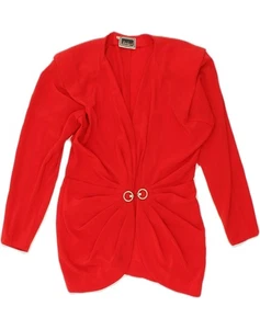 Cardigan donna LUISA SPAGNOLI IT 46 grande rosso poliestere CJ06 - Foto 1 di 3