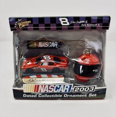Juego de adornos coleccionables Dale Earnhardt Jr. #8 NASCAR 2003 con fecha. Foto 1 de 2