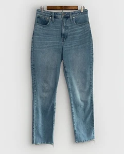 Madewell Curvy Perfect Vintage Jean 28 Tall 90s MomJean Stretch Blue Denim - Picture 1 of 19