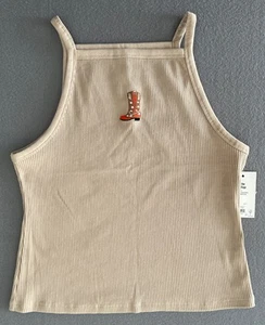 SO Womens Brown L Cowboy boot Strappy Junior Knit Tank Top NWT - Picture 1 of 6