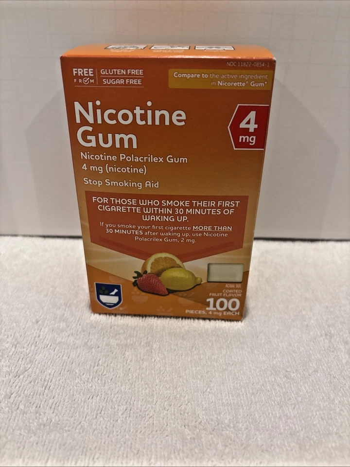Rite Aid Stop Smoking Aid goma sabor fruta 4 mg 100 quilates caducidad 4/2026 Foto 1 de 4