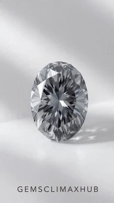 💎✨2 Ct Top Quality Lab-Grown Diamond | Oval Cut Gray Color | VVS1 Clarity - Image 1 of 4