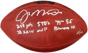 Joe Montana Firmado e Inscrito Super Bowl XXIV Fútbol L/E 22/49 BAS Beckett - Imagen 1 de 4