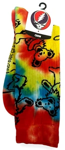 Calcetines Tie-Dye Grateful Dead - Dancing Bears oficiales para hombre 7-11 (TOTALMENTE NUEVOS) - Imagen 1 de 4