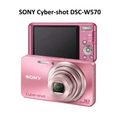 SONY Cyber-shot DSC-W570 16.1 MP Digital Camera 5x Optical Zoom English Language - Image 1 of 4