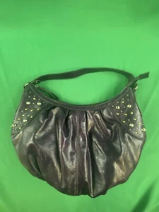 Apt 9 Women Purse/ Handbag / Shoulder Bag Purple Faux Leather Metalic Studs - Picture 1 of 6