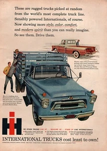 1958 International A-100 Pickup & AS148 Truck Original Color Ad - Picture 1 of 1
