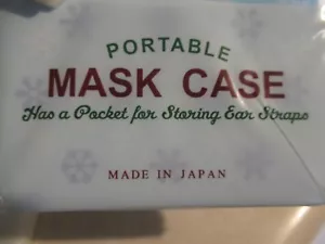 2er Pack Maske Aufbewahrungsbox mit Tasche Tragbar Blau und Weiß - Bild 1 von 2