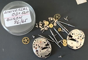 UNIVERSAL GENEVE Cal. 03 lot lote parts lot vintage hand manual movement watch - Imagen 1 de 3