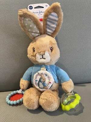 Peter Rabbit Plush Beatrix Potter Bunny Kids Preferred Baby Activity Toy Gift - Image 1 of 4