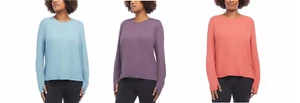 Danskin Women's Ultimate Rib Long Sleeve Top - Picture 1 of 25