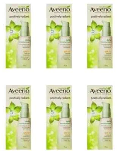 6 X Aveeno Active Positively Radiant Moisturiser SPF 15 75ml each Free Postage! - Picture 1 of 4