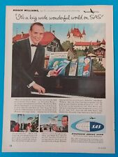 Scandinavian Airlines System SAS - Roger Williams - Air Travel - 1959 Print Ad 