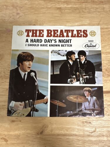 The Beatles A Hard Day's Night Capitol 5222 45 Single 7" Picture Sleeve VG++