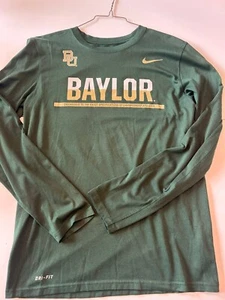 Team Issued Baylor Bears Basketball Nike Dri Fit Long Sleeve Tee Men’s-S - Picture 1 of 2