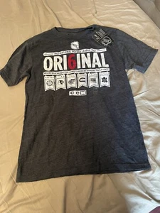 Seltenes Vintage CCM NHL Herren-T-Shirt ""Original 6" Größe Small NEU mit Etikett unverbindliche Preisempfehlung des Herstellers 30 $ - Bild 1 von 6