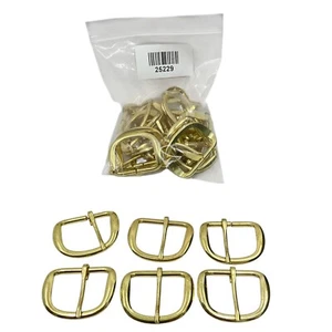 Heel Bar Buckle 1 1/2 Strap 38mm Gold Tone Belt Buckle 20 Pack Leather Crafter - Picture 1 of 6