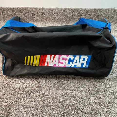 Nascar MNBA Motorsports Bag Duffle Travel Black Gym Bag Adult Mens * Cover