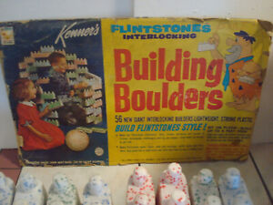 Flintstones Vintage 1962 Kenner Building Boulders w/ Original Box Instructions