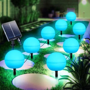 6X LED RGB Solar Gartenleuchte Kugel Set Solarleuchte Außen Garten Lampe leuchte - Bild 1 von 12