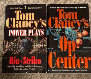 Lot of 2 Tom Clancy books Power Plays Bio-Strike Op-Center Pieczenik Greenberg - Picture 1 of 6