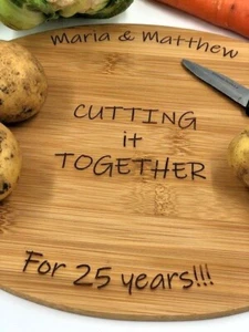 Personalised Chopping Board Fun Anniversary Gift Present unusual unique Couples - Picture 1 of 7