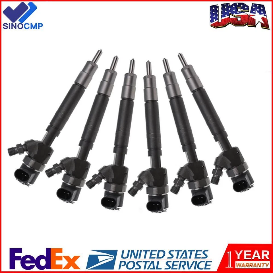 6x Inyectores de combustible Common Rail 0445110189 0500803AA para Mercedes Benz Sprinter EE. UU. Foto 1 de 4