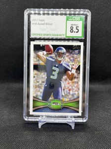 RUSSELL WILSON NFL Broncos Seahawks 2012 Topps Base RC Rookie CSG 8.5 #165