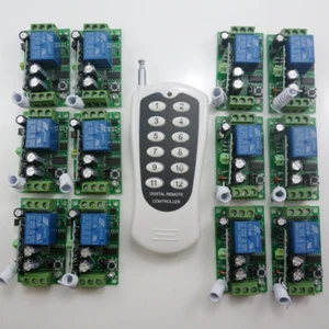 Telecomando RF 12 pulsanti 12 pz ricevitore 1 pulsante 1 ricevitore da 1 a Multi RX - Foto 1 di 6
