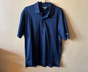 Brooks Brothers Performance Stretch Knit Blue Short Sleeve Polo Shirt Sz Medium - Picture 1 of 2