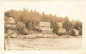 Poco John Isla Me Costa Vista Casas Rurales Homes Real Foto Tarjeta Postal - Picture 1 of 2