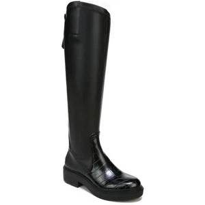 Franco Sarto Womens Keaton Faux Leather Tall Knee-High Boots Shoes BHFO 8916 - Picture 1 of 4