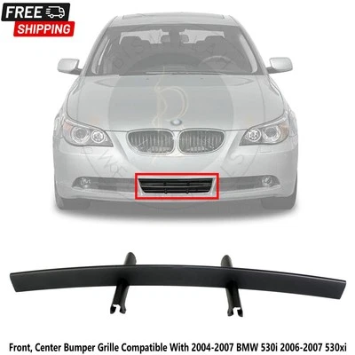 Parrilla de parachoques delantera central compatible con BMW 530i 2004-2007 530xi Foto 1 de 2