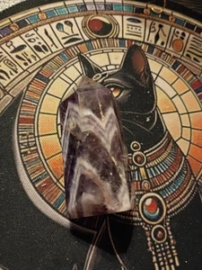 ~ Beautiful Amethyst Obelisk Point Stone Wicca Pagan 55.5mm - Picture 1 of 4