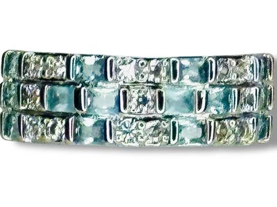 Anillo BP RBP6388 “Stacks Of Beauty” LC Topacio Azul Cielo Chapado en Rodio Talla 8 Foto 1 de 4