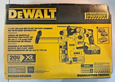 **NEW** DEWALT 20V Max XR 1-1/8” SDS Plus Rotary Hammer Kit (DCH293R2DH) - Image 1 of 3