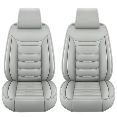 For Mini Cooper 2002-2023 Gray Luxry Leather Car 2 Front Seat Covers Cushion pad Foto 1 de 4