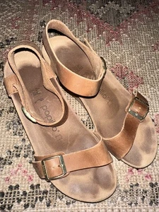 Birkenstock Papillio Soley Women’s sz 9-9.5/40 Brown Ankle Strap Wedge Sandal - Picture 1 of 6