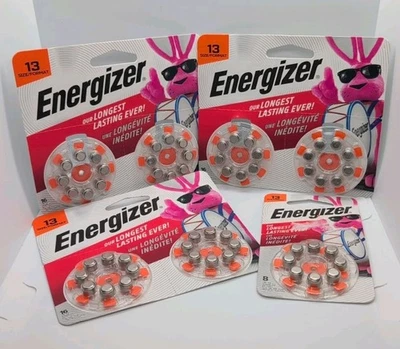 Energizer Hearing Aid Button Batteries Size 13 - 3 Packs 16 & 1 Pack 8 Exp 2027 - Image 1 of 3