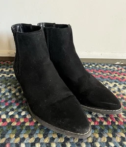 Universal Thread schwarze spitz zulaufende Stiefeletten Damengröße 11 weich - Bild 1 von 13